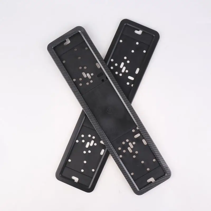 1Pcs 스테인레스 스틸 금속 프레임 커버 표준 번호판 RU UA EU 번호판 홀더 블랙 번호판 홀더 마운트