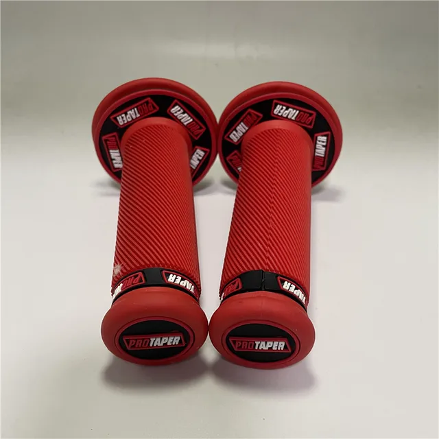 Soft Rubber Moto Handlebar Universal 22MM Scooter Grips Bar Parts Motorbike Handle Bar For Protaper Grip Motorcycle Accessories full red