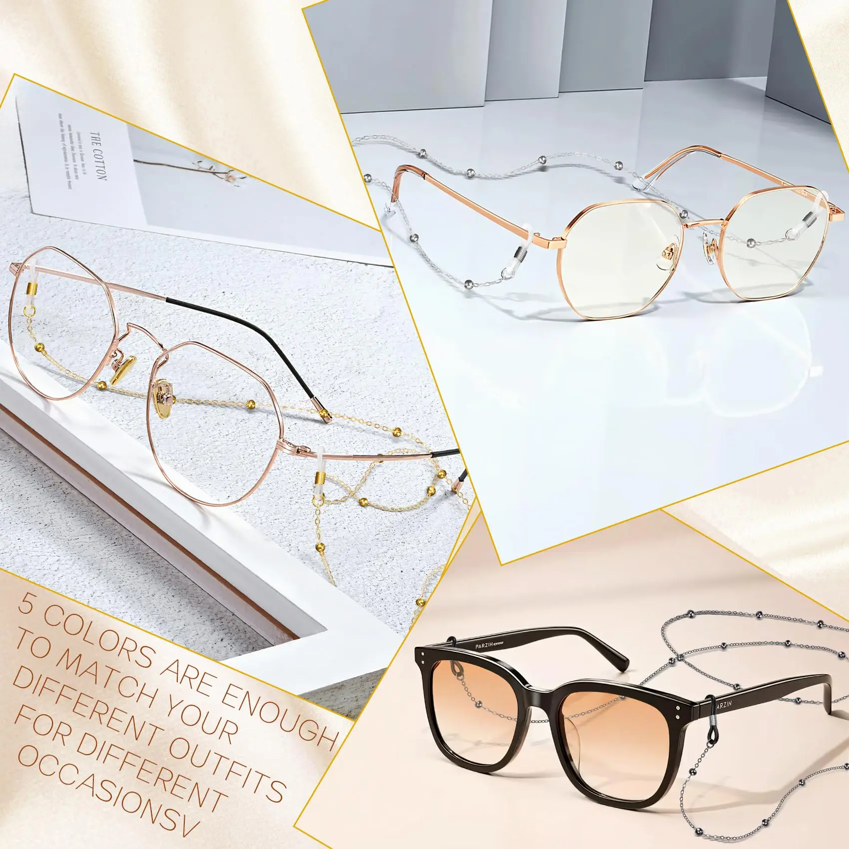 1Pc 패션 안경 체인 여성용 선글라스 체인 Antislip Neck Chain Eyewear Lanyards 목걸이 스트랩 로프 액세서리