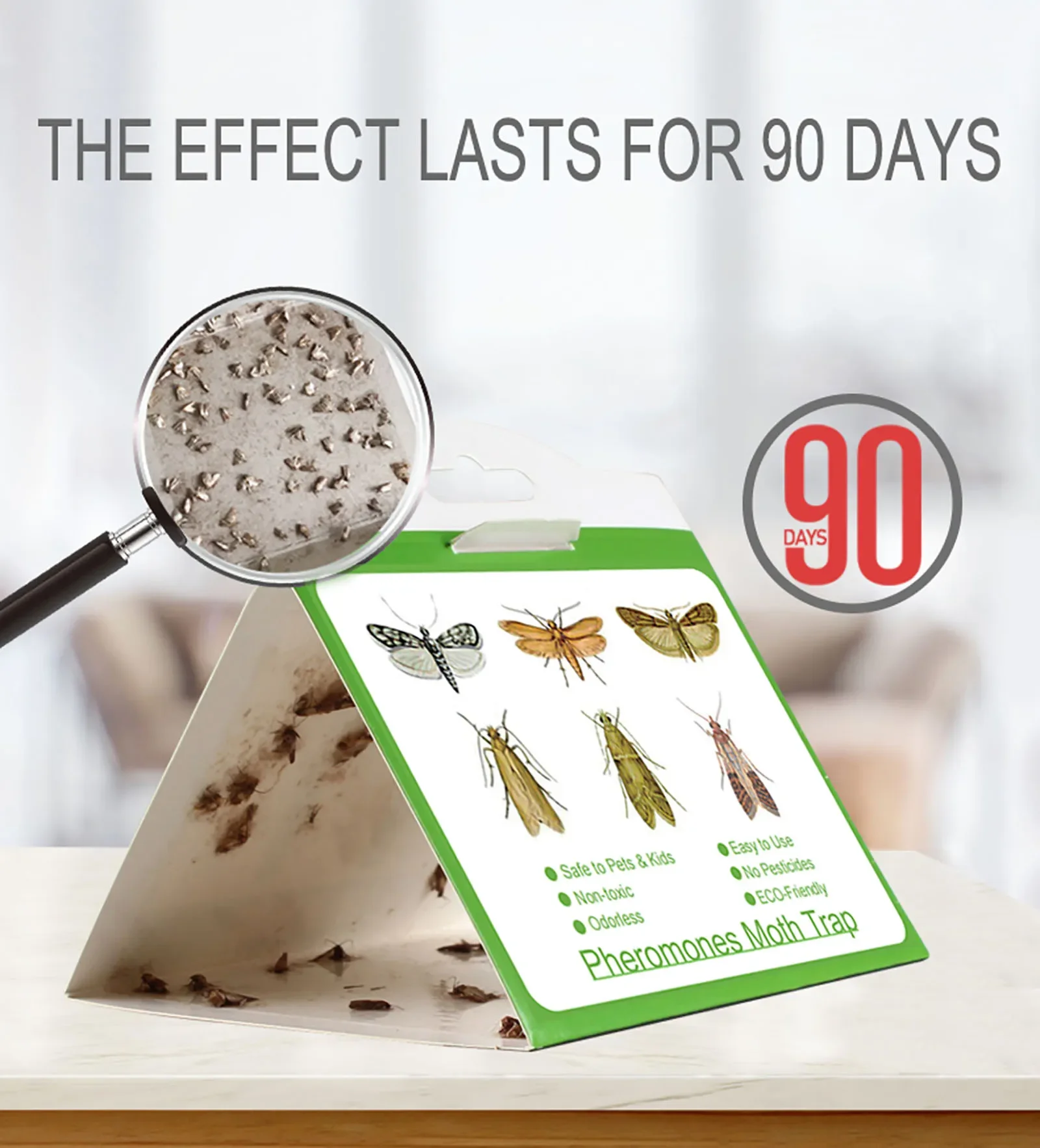 Moth trap Pantry clothes kitchen food Indian Moth sticker killer Sticky glue pheromone for home restaurant pest control