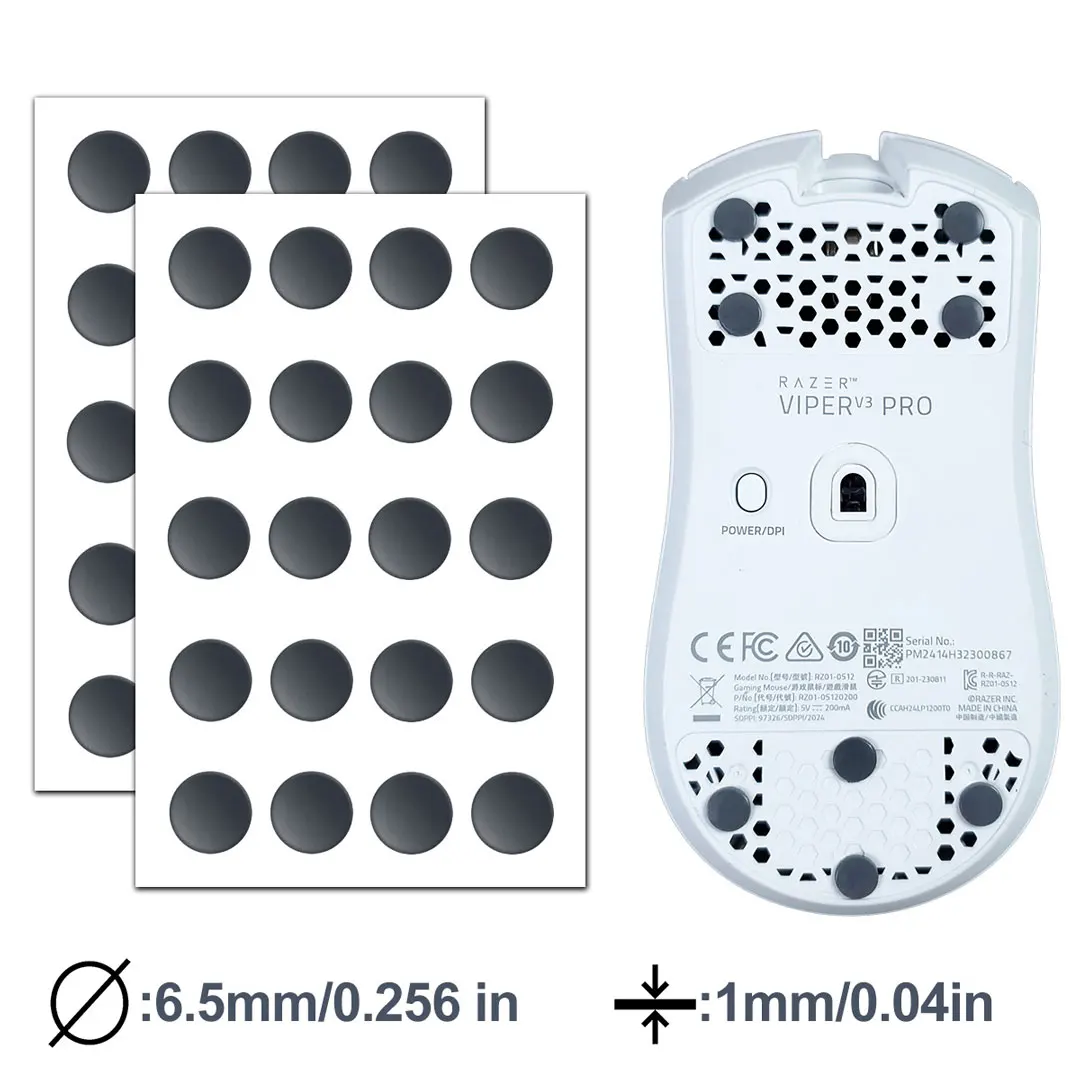 X-Raypad Obsidian PRO Air U-PE Universal Dot Mouse Skates &ndash; Less Noise mouse skates
