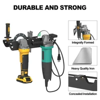 Angle Grinder Holder 2 Bay Multipurpose with Cord Hanger Wall Mount Bracket for Angle Grinders Garage Workspace Wrenches Cutters 2