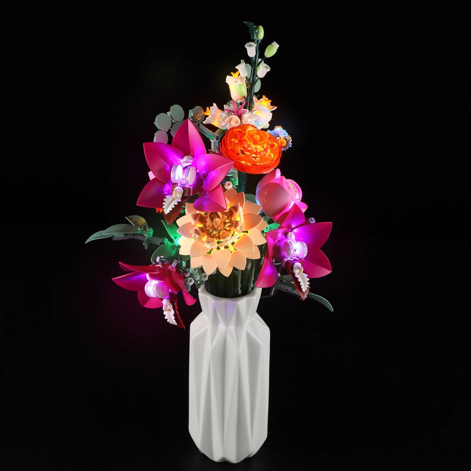 Hprosper 5V LED Light For Lego 10342 The Botanical Collection Pretty Pink Flower Bouquet Decorative Lamp (No Buildin