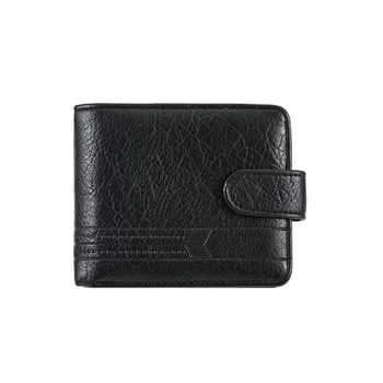 Portafogli in Pelle PU alla Moda, Stile Urbano e Casual, Portafoglio Morbido da Uomo, Porta Carte di Credito, Borsellino Tascabile Monocolore da Viaggio