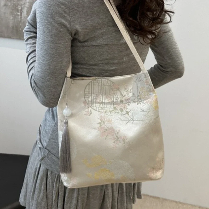 Women's Shoulder Bags New Chinese Style Temperament Elegant Advanced Retro Tote Bag Fashion Large Capacity All-match Handbags