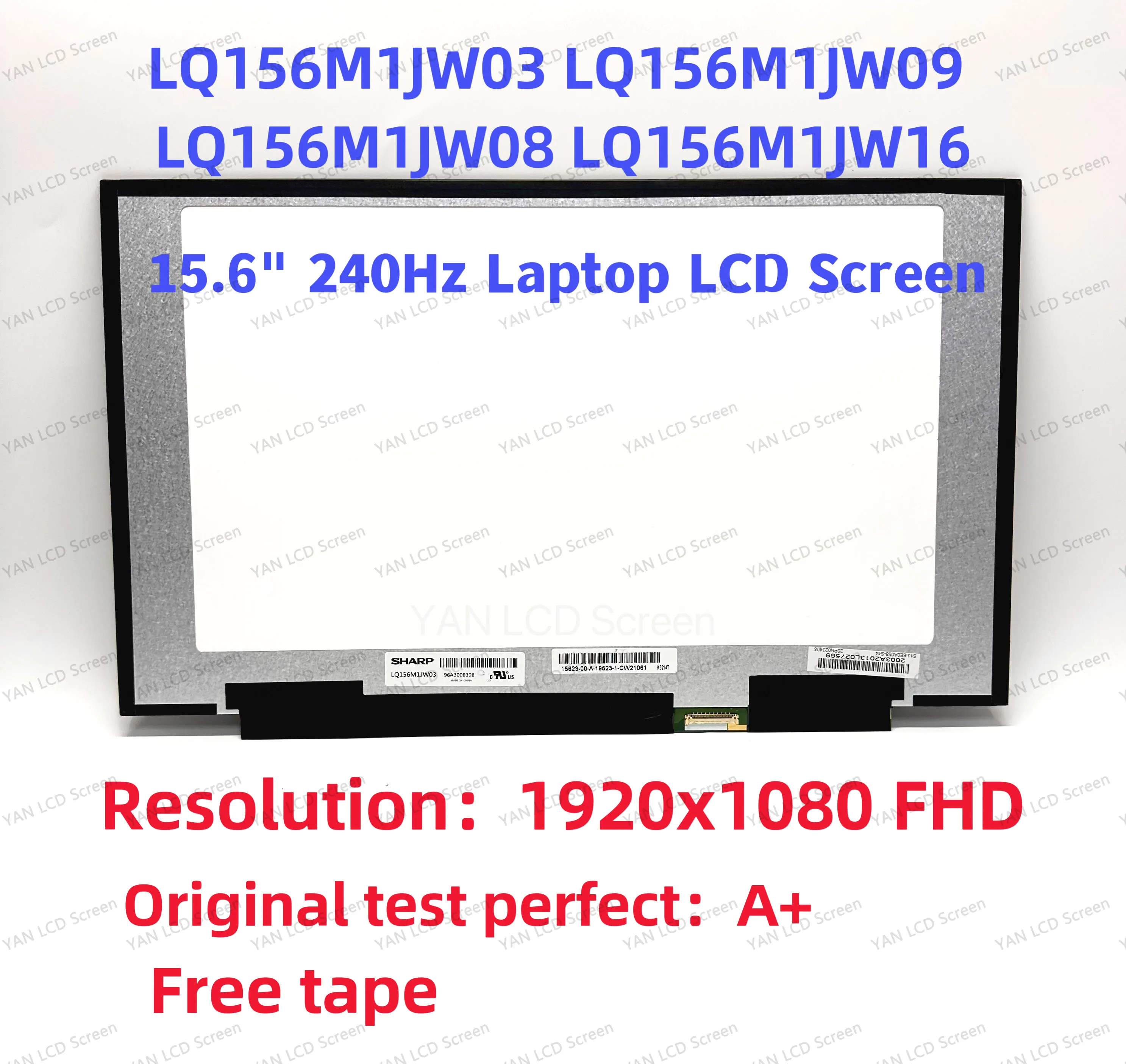 Écran LCD HP Pavilion 15-BA099NA - 15,6 Pouces - Blanc - Occasion Bon état
