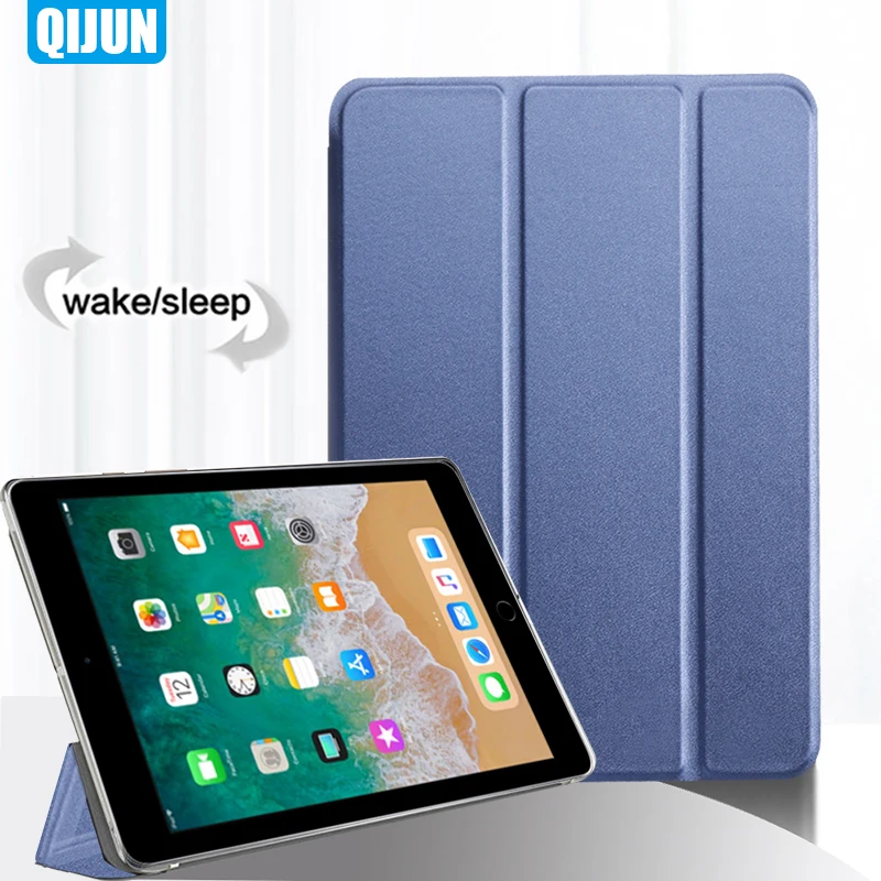 Custodia Per Tablet Per Apple Ipad Air 2 9.7 "Air2 2014 Smart Sleep Wake Up Tri-Fold Full Flip Cover Protettiva Per A1566 A1567