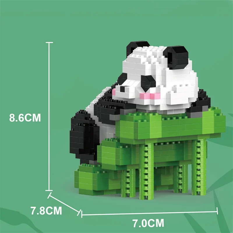 Cute Chinese Panda Building Blocks Sets DIY Educational Assembly Toys Bricks Mini Animals Model MOC Kids Christmas Birthday Gift building blocks construction blocks