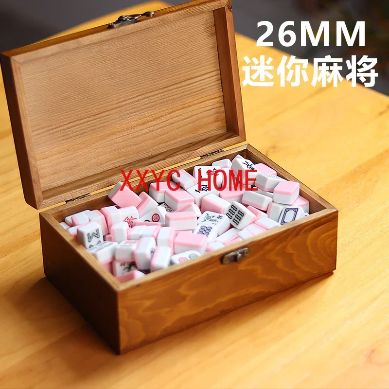 

Outdoor Portable Travel Solid Wood Folding Mahjong Card Table Suit Travel Mahjong Card
