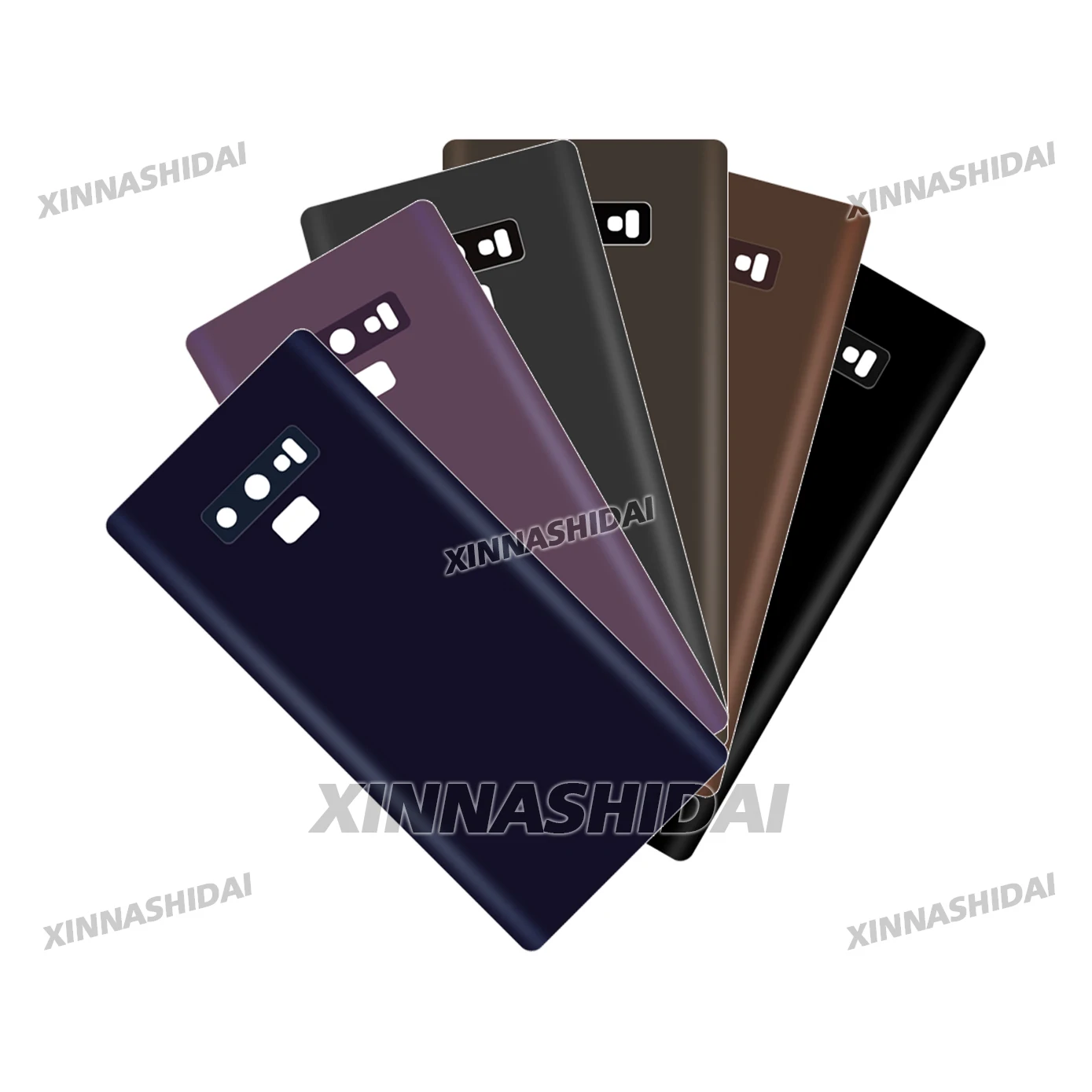 새로운 삼성 갤럭시 노트 9 N960 N9600 N960F 배터리 백 커버 노트9 3D 글래스 패널 노트9 하우징 케이스 카메라 렌즈