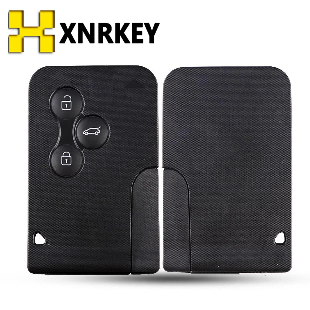 XNRKEY Replacement 3 Buttons Smart Card Key Shell For Renault Megane 2 3 Koleos Scenic yiqixin smart card fob case coverfor renault clio megane laguna koleos fluence scenic captur 4 buttons keyless go car key shell