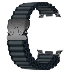 Nylon Loop Strap - Premium Sports Trail Band and Classic Bracelet Accessories - Watch 8 Classic (Dark grey black)