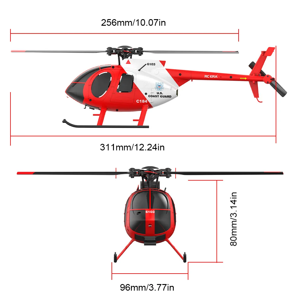 RC ERA C184 RC Helicopter 4CH 1/48 One Key Reverse Flight Optical Flow Positioning Aircraft - 3