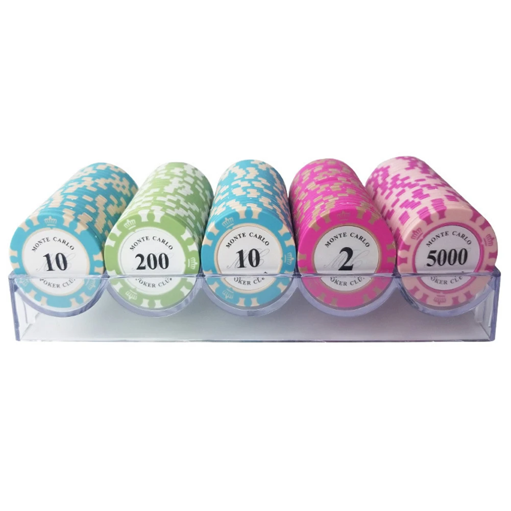 Poker Chips Texas Macau Chip Tokens Playing Mahjong Money Family's Crystal Poker Card Baccarat Code Chess Card Room
