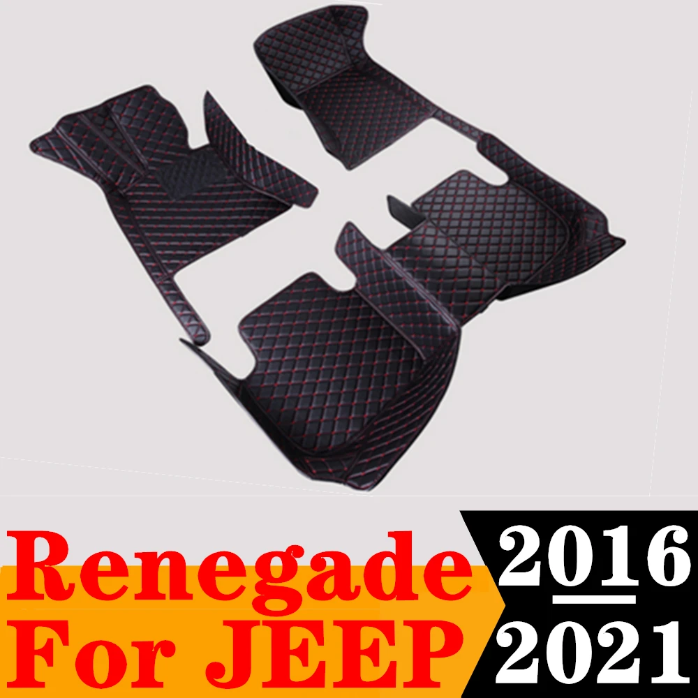 

Sinjayer Waterproof Leather Custom Fit Car Floor Mats Front & Rear FloorLiner Auto Parts Carpet Mat For JEEP Renegade 2016-2021