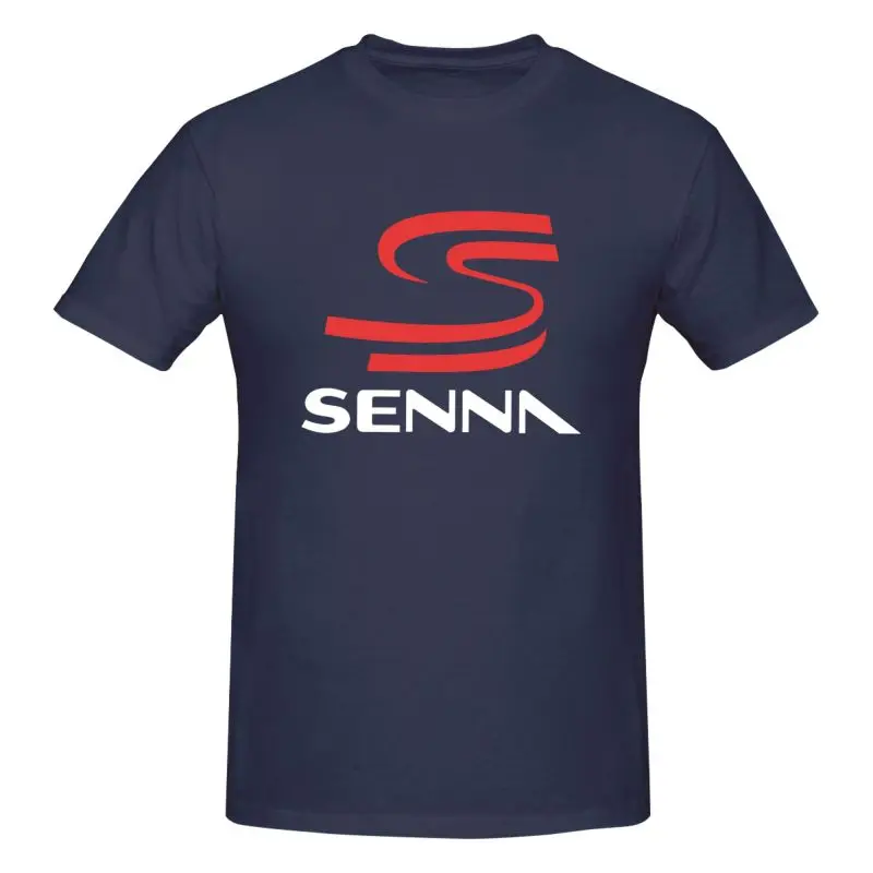 Ayrton Senna Graphic Print Casual Cotton Tee - Men's Streetwear Summer Short Sleeve Top