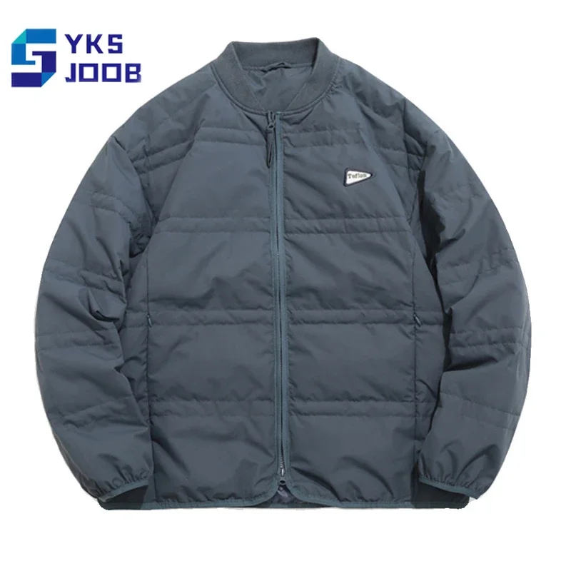 

Harajuku Down Coat Mens Simple Design Breathable Thicken Warm White Duck Down Baseball Jacket Casual Couple Cold Resistant Coat