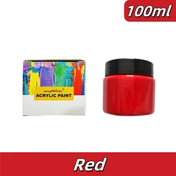 Professional Grade Waterproof Acrylic Paint for Artistic and Handicraft Creations (Red)