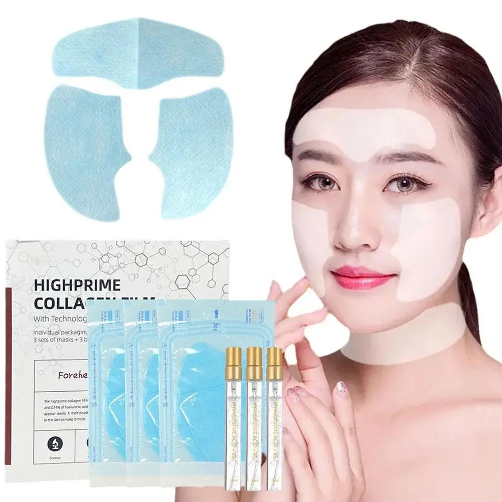 

Soluble Collagen Masks Anti-aging Essence Set Facial Filling Stickers Absorb Forehead Mask Efficient Anti-wrinkle Serum