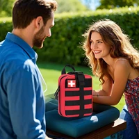 379 шт. Аптечка первой помощи для домашнего офиса, портативная сумка для экстренной помощи, красная ручная кладь для выживания на свежем воздухе, кемпинга, охоты, пешего туризма — изображение 3