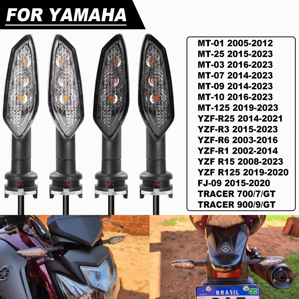 Светодиодный индикатор поворота для мотоцикла YAMAHA MT01 MT03 MT07 MT09 MT125 YZF R125 Tracer 900 Tenere 700 Аксессуары для мотоцикла