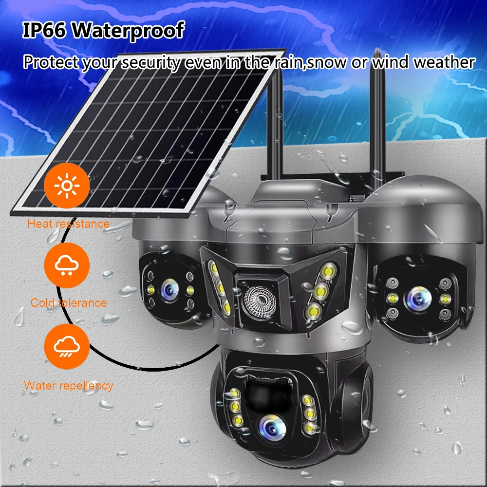 4G Solar Powered Outdoor Security Camera System