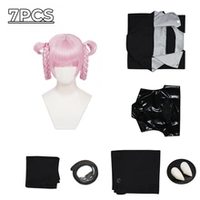 Anime Call of The Night Nanakusa Nazuna Cosplay Costume Wig Black Cloak Jacket Leather Vest Shorts Outfit Yofukashi No Uta Women 