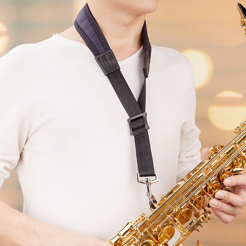 Bropro Alto Tenor Saxophon Elektrischer Blasinstrumentengurt Umhängeband Hängegurt Universalzubehör – Detail 6