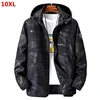 Large size windbreaker men plus size jacket spring 150kg loose camouflage jacket bust 155 160 10XL 9XL 1