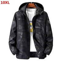 Large size windbreaker men plus size jacket spring 150kg loose camouflage jacket bust 155 160 10XL 9XL 1