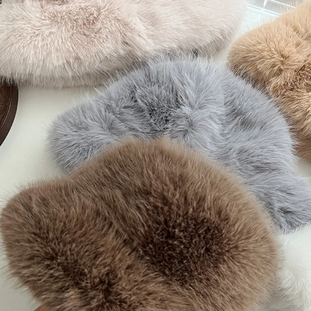 Knocking on Winter Snow Mountain Western Sichuan Tourism Plüsch-Fischer für Frauen, um sich warm zu halten und das Gesicht klein zu zeigen_voghion.com