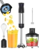 1000W Electric Immersion Handheld Blender, 5 in 1 Kitchen Hand Blender for soups, smoothies, purees and baby food. 1