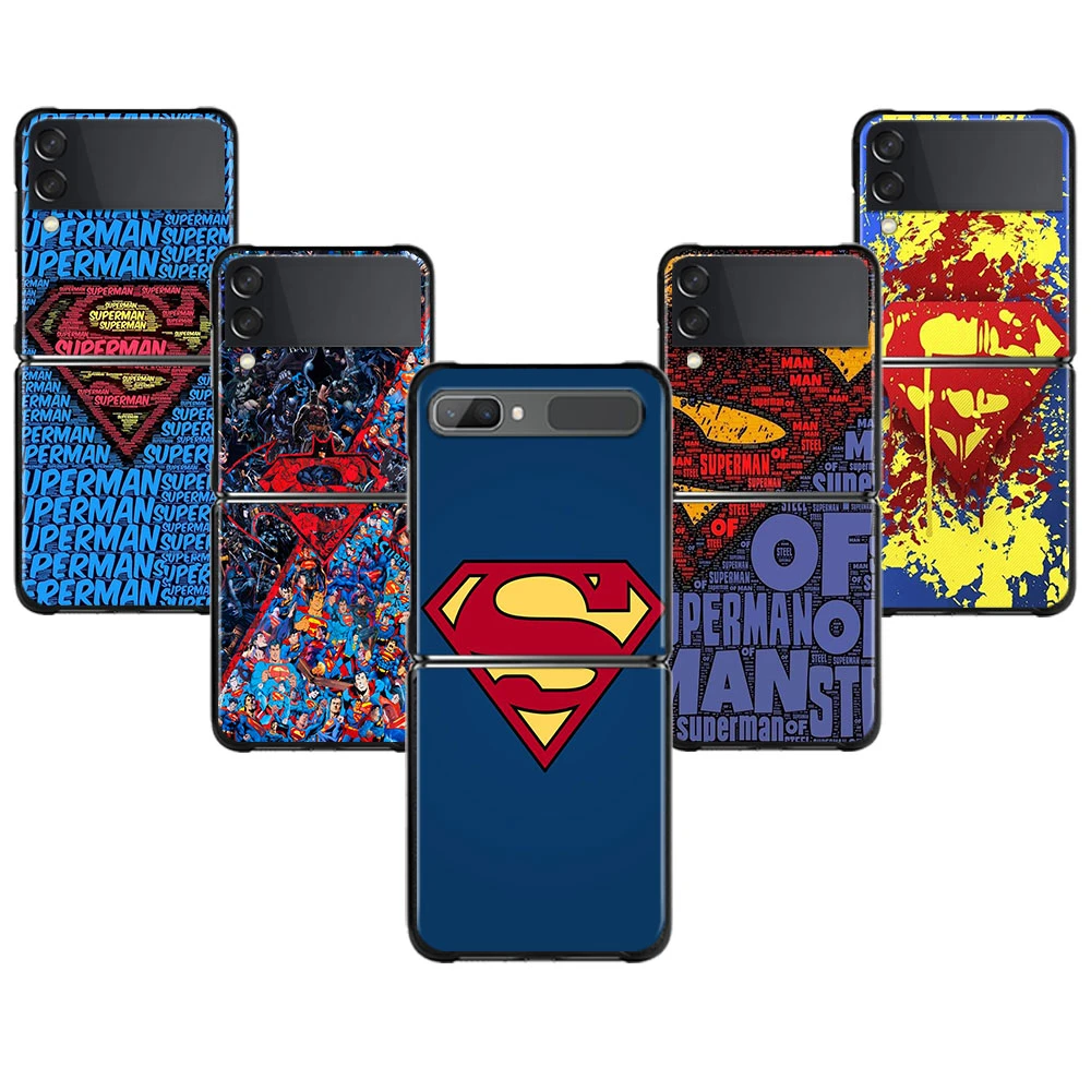 DC-Superman Classic Icon Case for Samsung Galaxy Z Flip3 zflip zflip3 5G Funda ZF3 ZF Z flip 3 Coque Hard PC Cover Marvel Case samsung z flip3 case