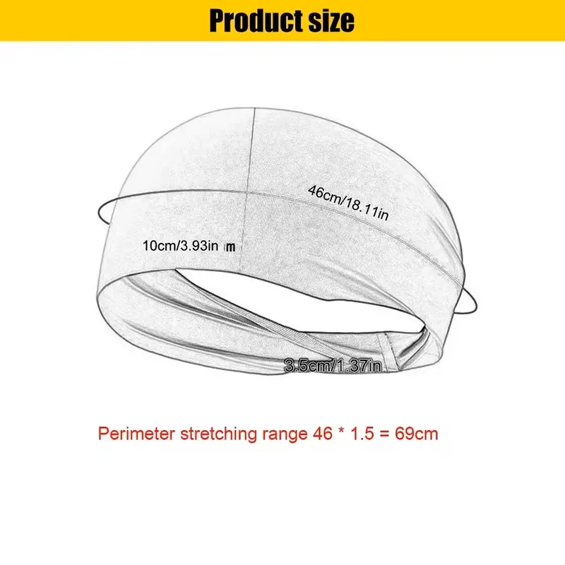 Sport Headband Fitness Sweat Bandage Head Hair Band Tennis Yoga Absorb...