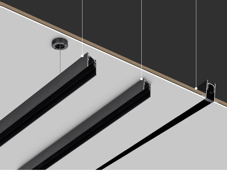 Description Picture 3 of itemMagnetic Track LED Light Fixtures Flexible Ceiling Spotlight Rail Strip Magnet System For Indoor Modern Home Living Room Kitchen