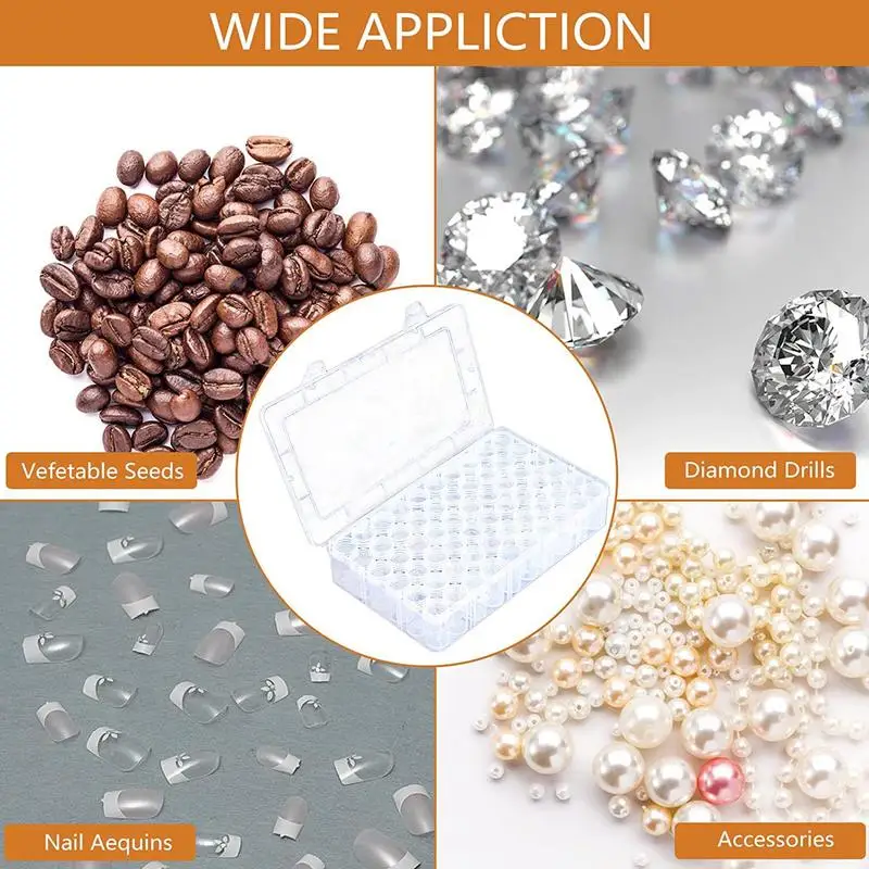 60/24 Slots Plastic Seed Grid Storage Box Reusable Seed Storage Organizer  With Label Stickers Multi-Purpose Diamond Embroidery - AliExpress