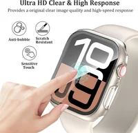 Verre + étui pour Apple Watch 10 9 8 45mm 41mm 44mm 40mm S10 42mm 46mm, housse de protection rigide pour IWatch 7 SE 6 5 4 3 5