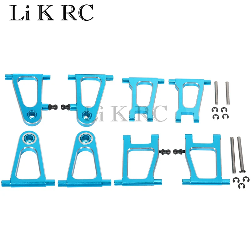 Brazos Superiores Delanteros De Aleación De Aluminio Para Coche RC Tamiya TT02 1/10 – Piezas De Suspensión Ligeras Y Duraderas (azul)