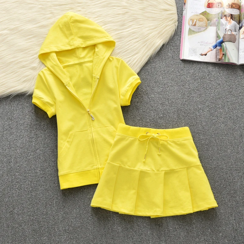 Y2K Women's Brand A-line Short Skirt 2-piece Set, Women's Casual Fashion Short Skirt Casual Set