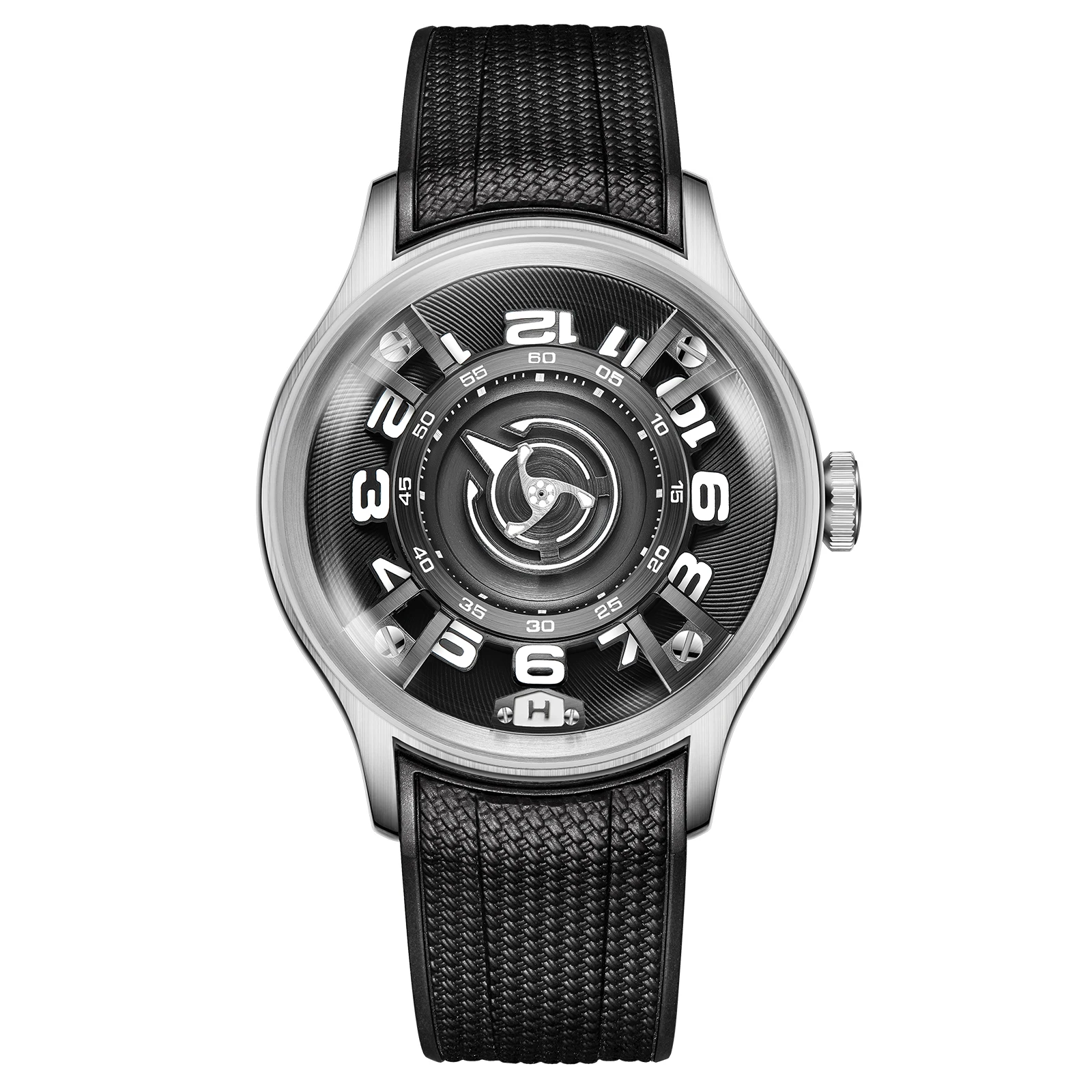 OBLVLOCurvatureEngineAutomaticWatchAllSteelMenSuperLuminous