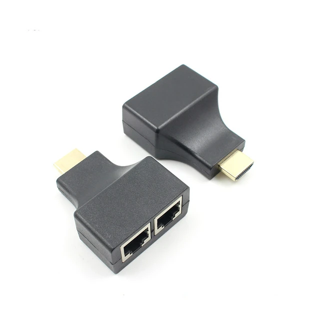For HDMI Extender To RJ45 CAT5e CAT6 Converter LAN Ethernet Network Adapter  Repeater 1080P HDMI Cable