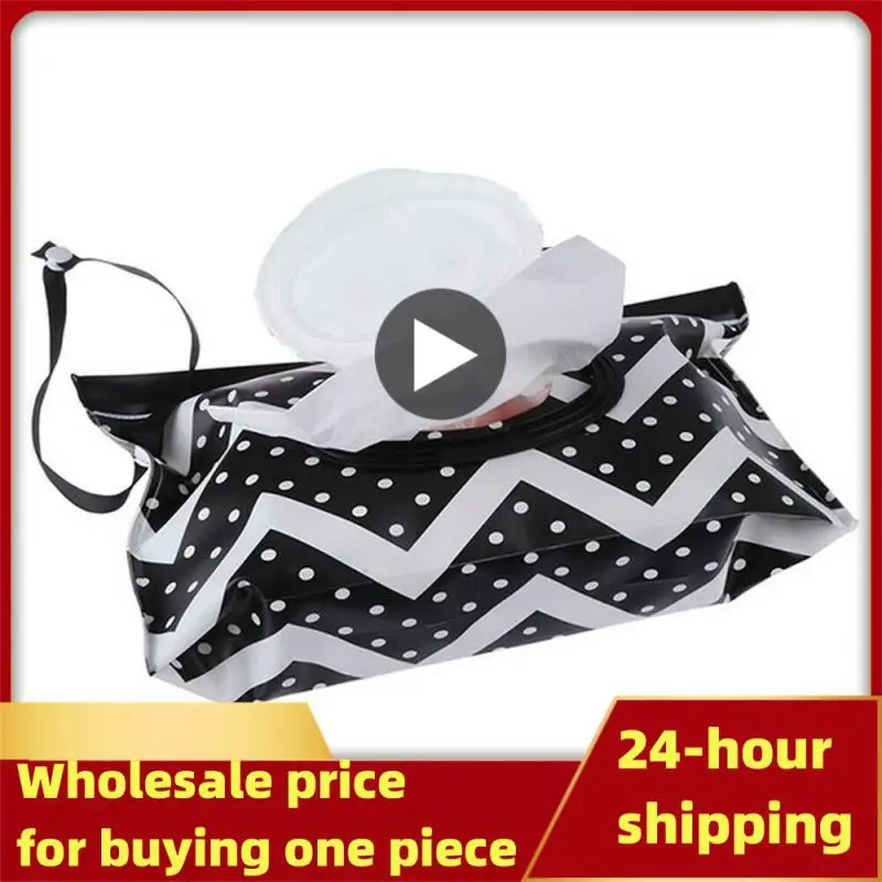 

Packs Portable Wet Wipe Bag EVA With Flip Cover Extractable Snap-strap Self-sealing Diaper Bag Plastic Baby Wipes Accessories