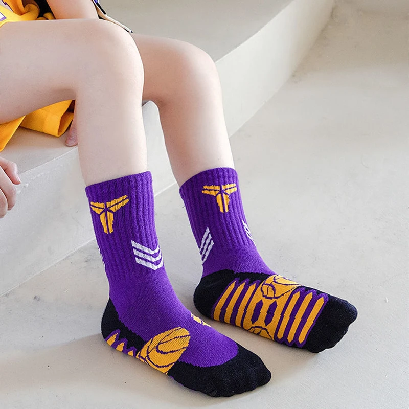 Calcetines de baloncesto para niños y niñas, medias de tubo medio, suaves,  absorbentes del sudor, de 6 a 16 años - AliExpress