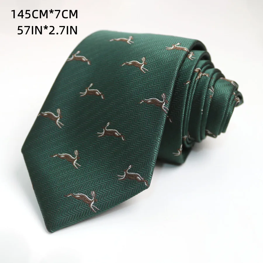 Deep Military Green Floral Pattern Artistic Tie - Trendy Student Uniform Accessory