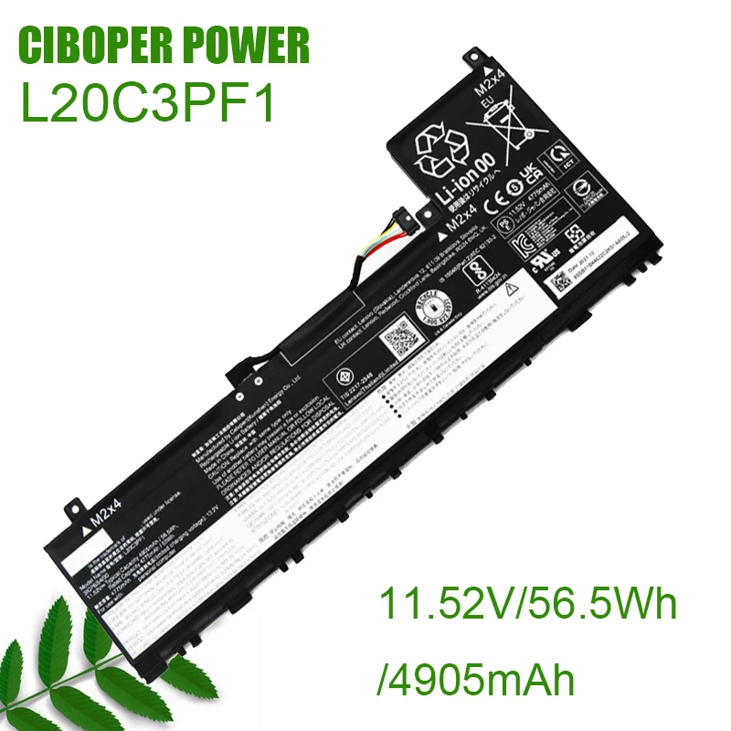 

CP настоящая аккумуляторная батарея для ноутбука L20C3PF1 11,52 V/56.5Wh/4905mAh для Air14 + ACH 2021 Series L20M3PF1 L20L3PF1 L20D3PF0