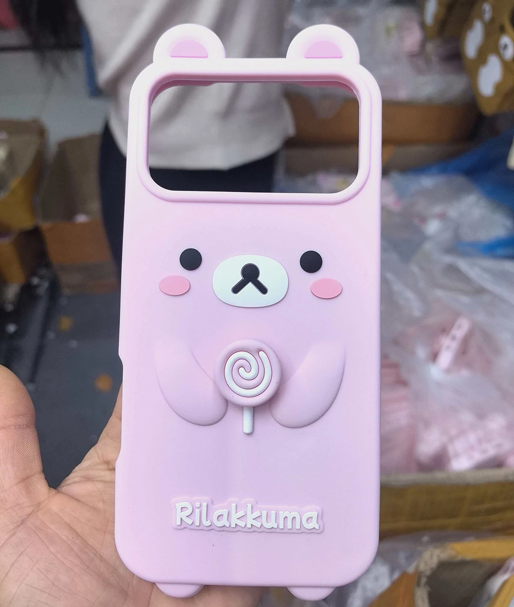 Adorable 3D Cartoon Lollipop Bear Soft Silicone Shockproof Phone Case