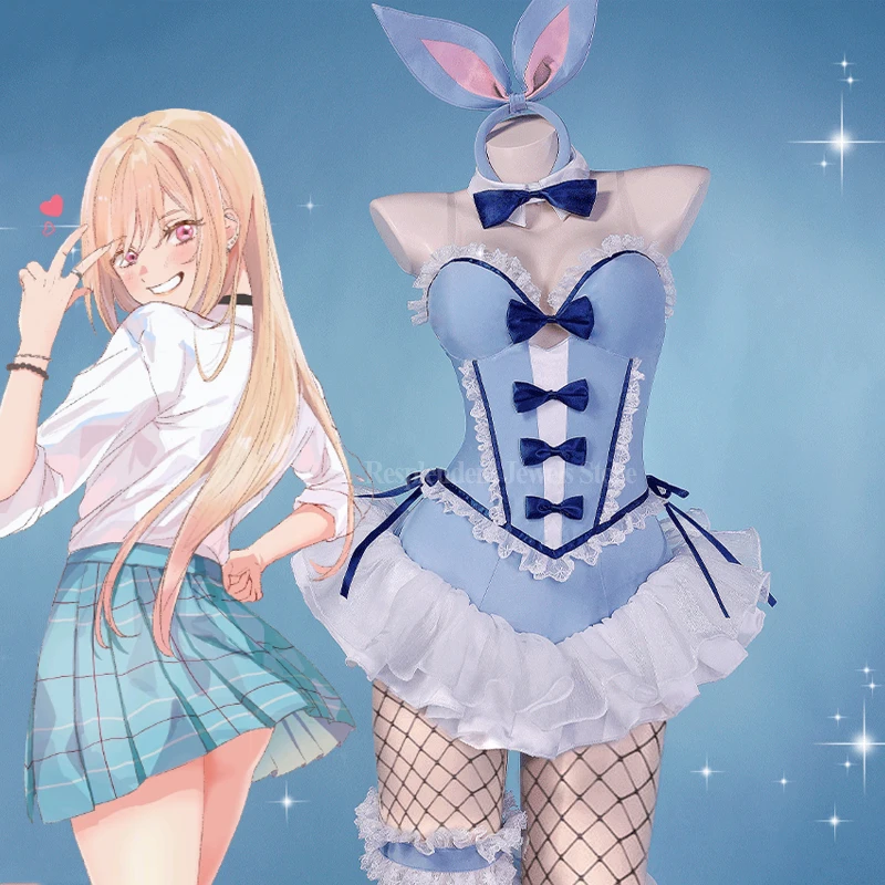 

My Dress Up Darling Kitagawa Marin Cosplay Costumes Sexy Bunny Girl Summer Swimsuit Women Female Anime Halloween Cosplay Clothin