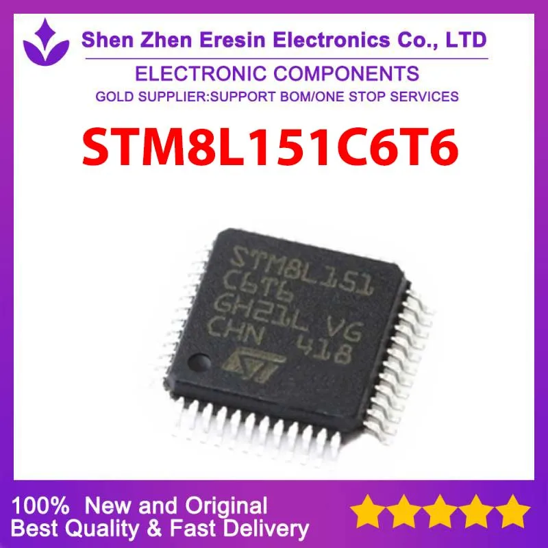 

Free shipping 5PCS/LOT STM8L151C6T6 TQFP48 New and original
