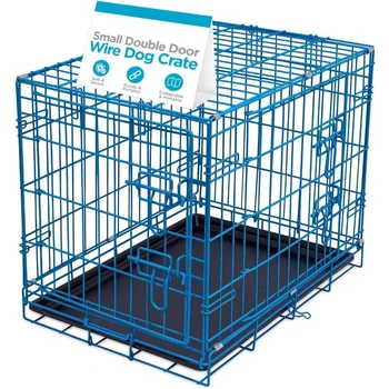 Foldable Double Door Dog Crate 1