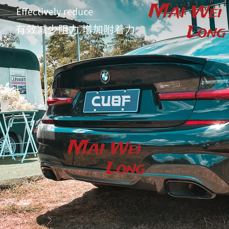 BMW G20 2019 2020 320i 320D 새로운 3 시리즈 ABS 외부 후면 스포일러 테일 트렁크 부츠 윙 장식 자동차 MP 스타일링